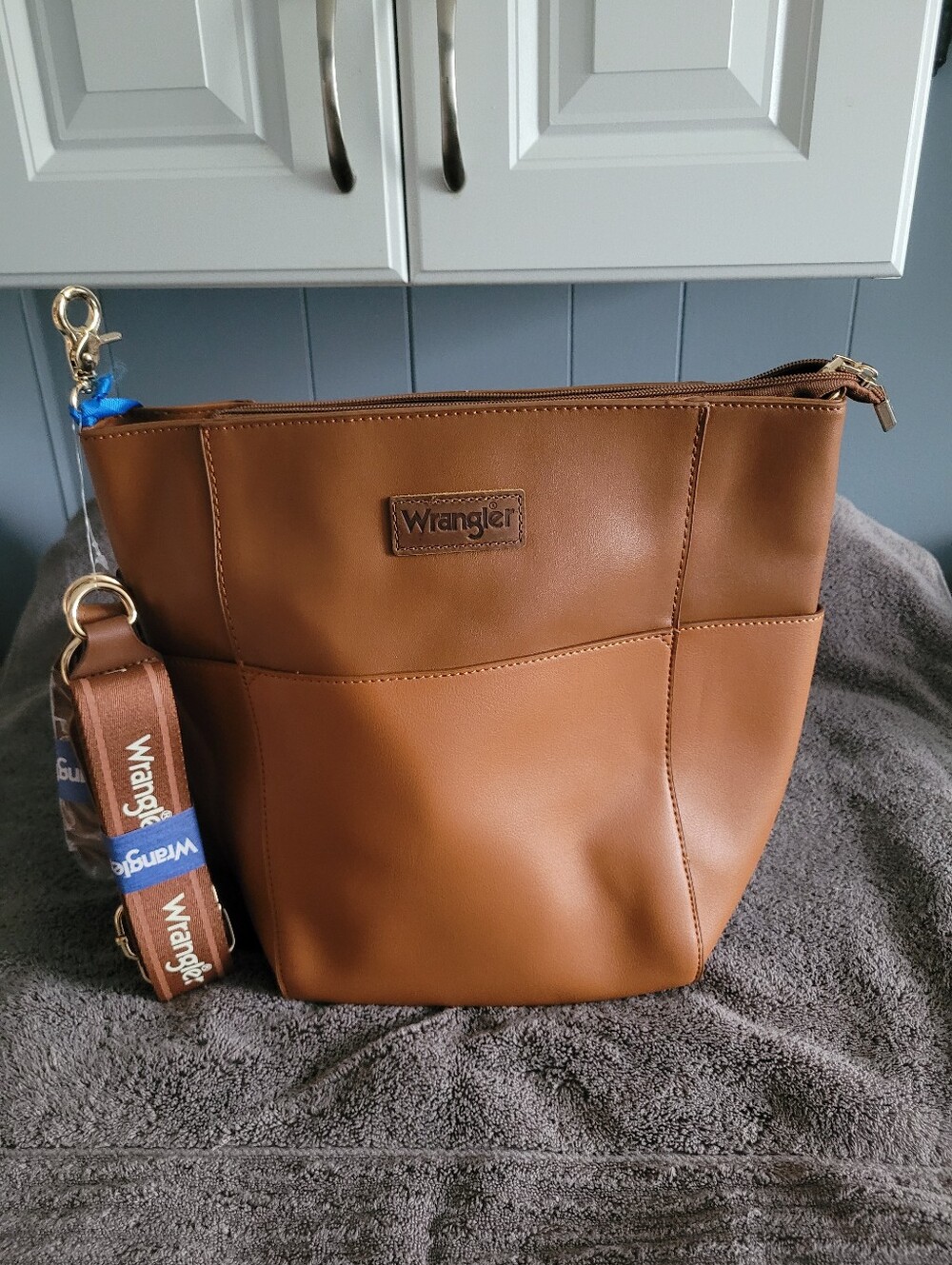 Wrangler Brown Faux-Leather Shoulder Bag/Crossbody